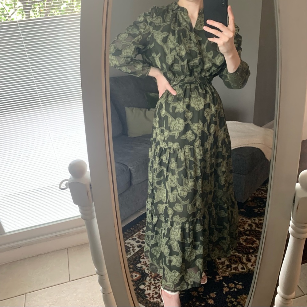 Moon River Maxi Green Dress